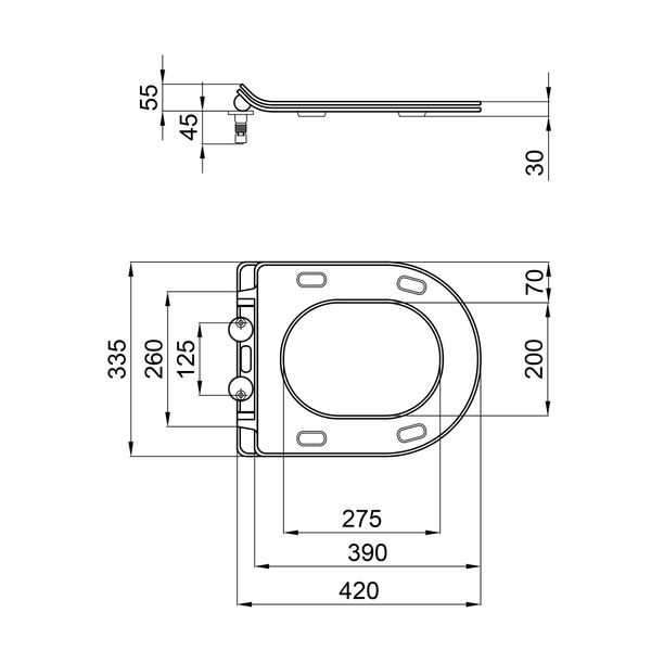 Сидіння для унітаза Qtap Presto з мікроліфтом Slim QT26991217AW SD00049379 фото