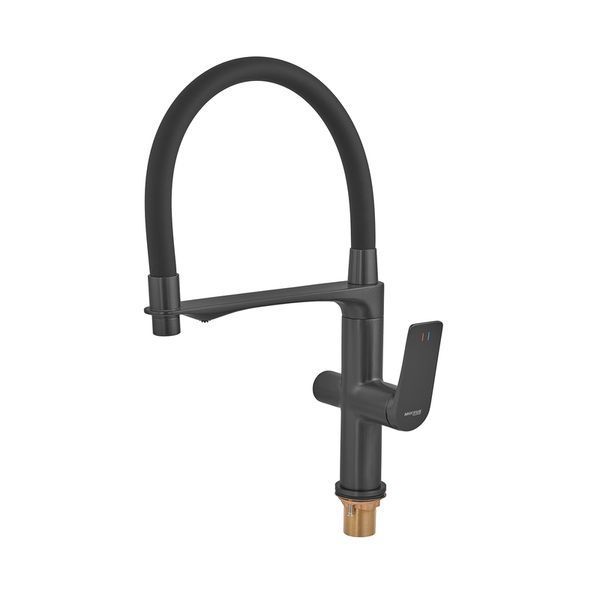 Смеситель для кухни Mixxus Premium DERBY 021 (NUT) BLACK REFL.BLACK с выходом для питьевой воды (MI6606) MI6606 фото