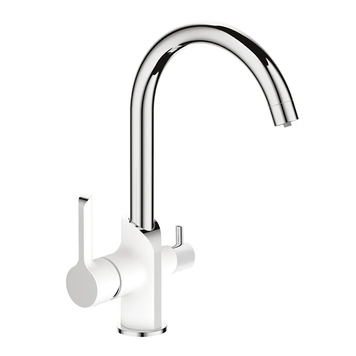 Кухонний змішувач на дві води Mixxus Premium Edem 021 (White) (MI5924) MI5924 фото