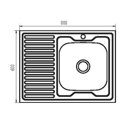 Мойка кухонная Zerix Z8060R-08-180MD (micro decor) (ZS0610) ZS0610 фото