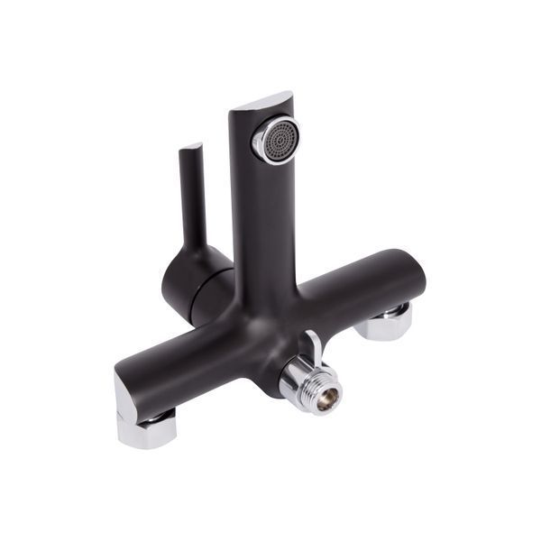 Смеситель для ванны Qtap Grand (c душевым гарнитуром) QTGRABCR006 Chrome/Black SD00039606 фото