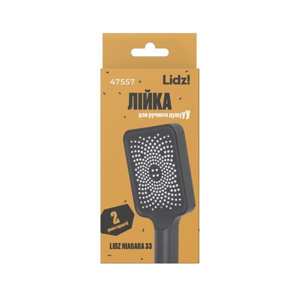 Лейка для ручного душа Lidz Niagara 33 145x95 мм прямоугольная LDNIA33BLM47557 Black Matt SD00053681 фото