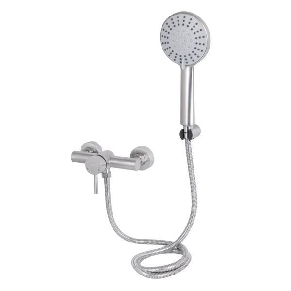 Смеситель для душа Lidz Aria 010 (с душевым гарнитуром) (k35) LDARI010NKS43361 Nickel SD00049484 фото