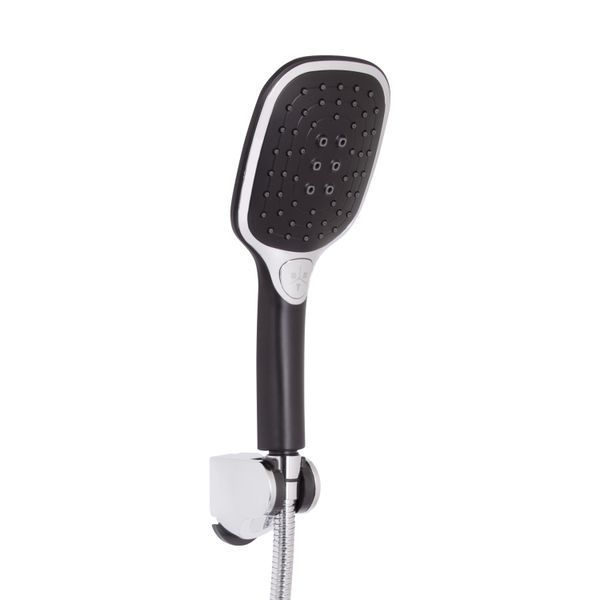 Смеситель для ванны Qtap Grand (c душевым гарнитуром) QTGRABCR006 Chrome/Black SD00039606 фото