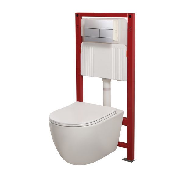 Комплект: MIXXUS PREMIUM ELLIPSE-SET-2102 Унітаз система змиву TORNADO 3.0+ Інсталяція KOER KT-0404 + панель KT-0604-01 CHROME (MP6690) MP6690 фото