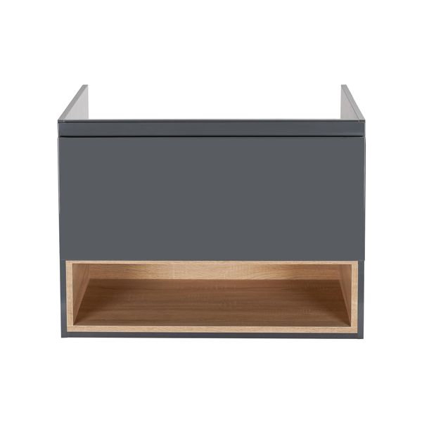 Тумба подвесная Qtap Robin 800х580х500 GRAPHITE/WHITISH OAK QT1374TPВ8002NGWO SD00050536 фото