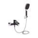 Смеситель для ванны Qtap Grand (c душевым гарнитуром) QTGRABCR006 Chrome/Black SD00039606 фото 1