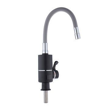 Проточный кран-водонагреватель с гибким изливом для кухни Lidz Warm 064 LDWAR064GRE49094 Black/Grey SD00055218 фото