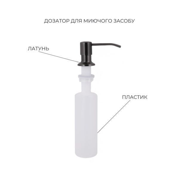 Акційний набір Lidz: мийка Handmade H4545 Black PVD Decor 2,5/0,5 мм + K01B Корзина для кухонной мойки SD00057082 фото