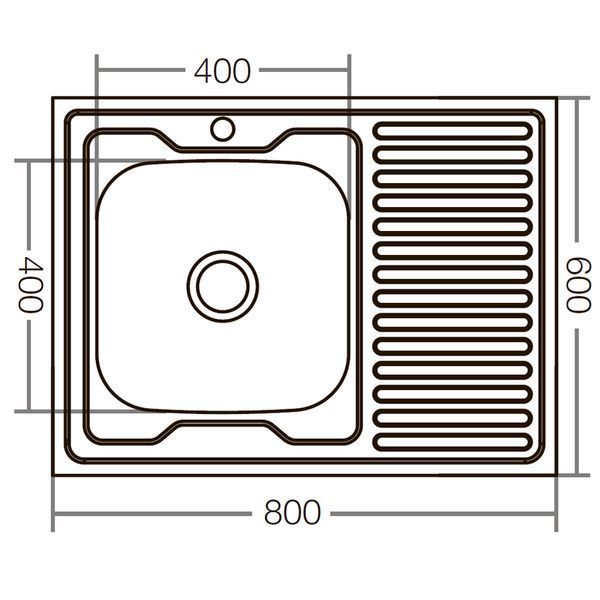 Кухонная мойка накладная Zerix Z8060L-04-160E (Satin) (ZX1618) ZX1618 фото