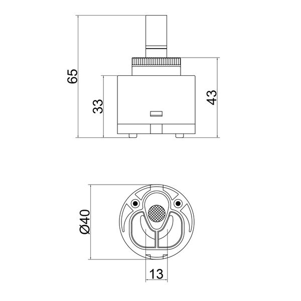 Картридж для змішувача Qtap Spojeni 40 мм QT40MM SD00004984 фото