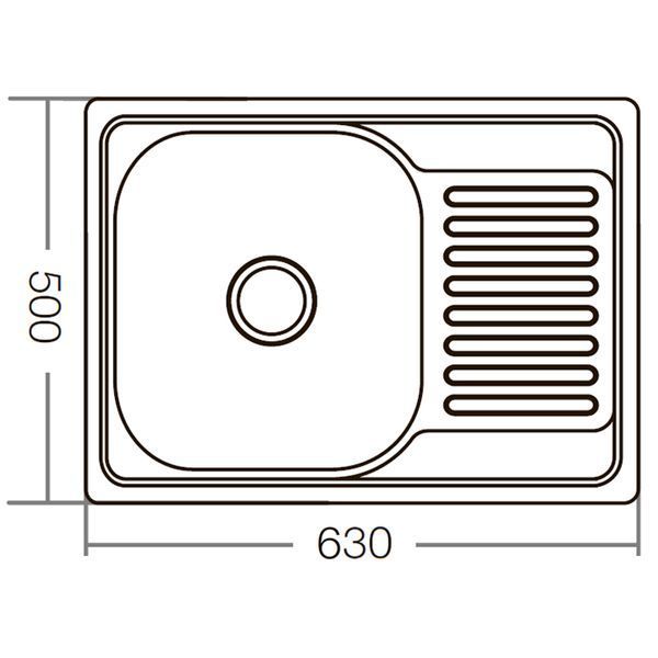 Мийка кухонна ZERIX Z6350-06-160E (satin) (ZM0561) ZM0561 фото