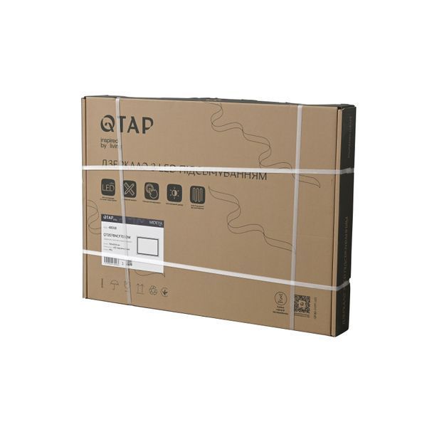 Дзеркало Qtap Mideya (DC-F613) 700х500 з LED-підсвічуванням Touch, з антизапотіванням, димером QT2078NCF7050W SD00054142 фото