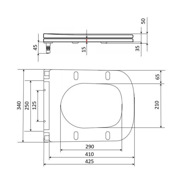 Сиденье для унитаза Qtap Nando с микролифтом Slim QT12991222AW SD00049381 фото