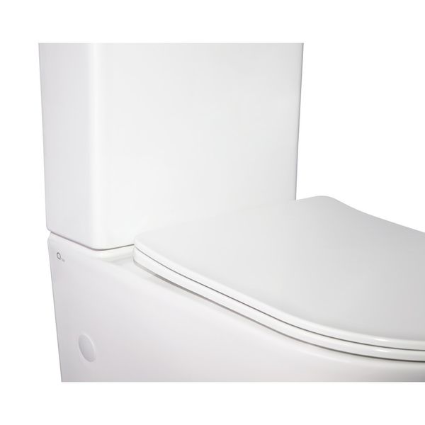 Унітаз-компакт Qtap Stork/Swan безобідковий з сідінням Soft-close QT15222178W SD00036225 фото