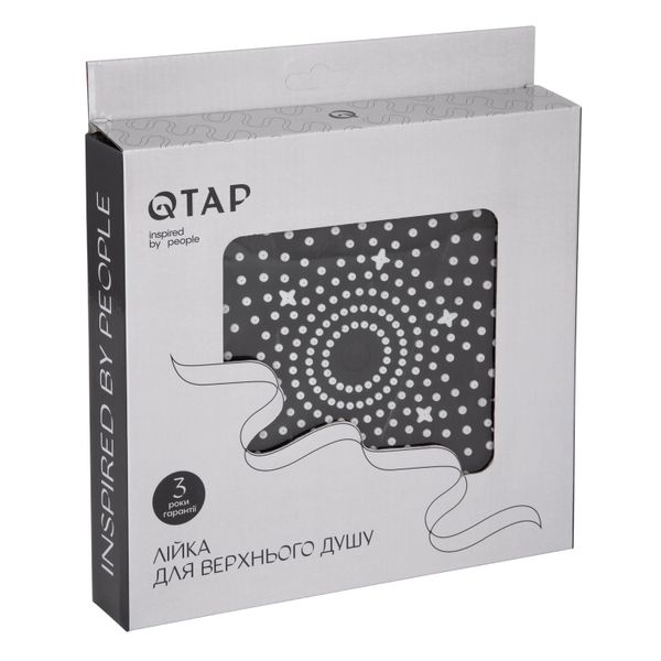 Лійка для верхнього душу Qtap Hlavova D 230 мм округла QTHLA107BLM45788 Black Matt SD00051912 фото