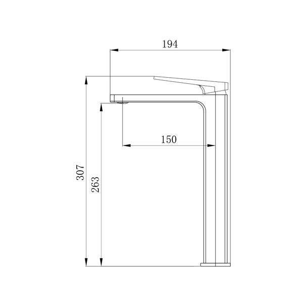 Змішувач для раковини Qtap Gemini Loop високий QTGEM269CRM45700 Chrome SD00051824 фото