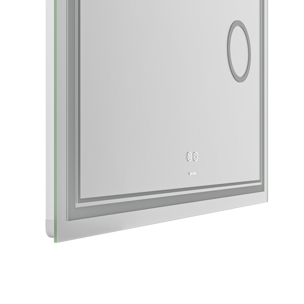 Дзеркало Mixxus Premium QUADRO MR20-100x80 з Led Touch, Anti-fog, димером, регулятором яскравості, лінзою (MP6623) MP6623 фото