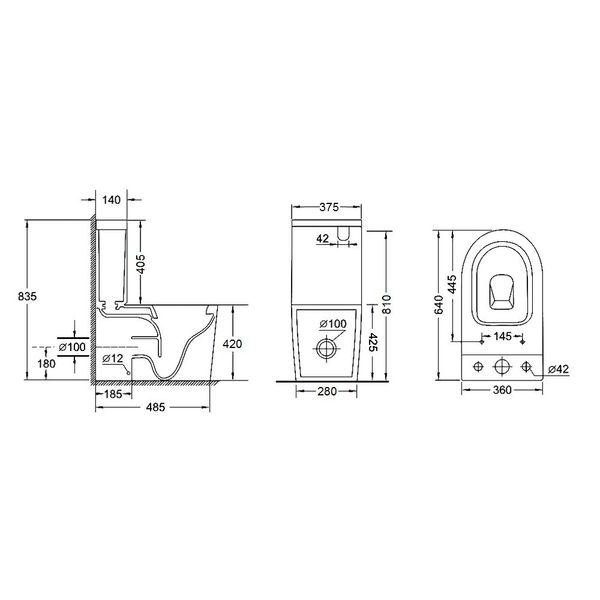 Унітаз-компакт Qtap Stork/Swan безобідковий з сідінням Soft-close QT15222178W SD00036225 фото