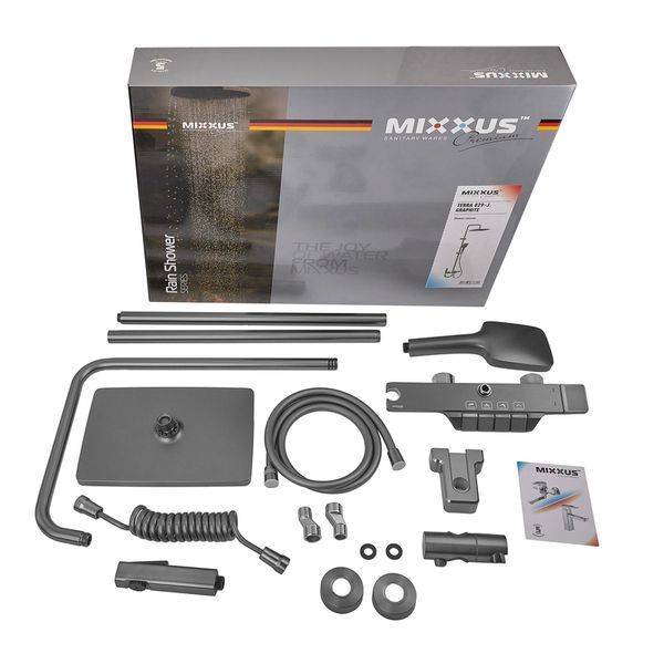 Душова колона зі змішувачем Mixxus Premium Terra 029-J Graphite (колір графіт) (MI8386) MI8386 фото