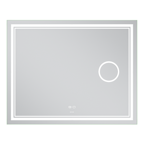 Дзеркало Mixxus Premium QUADRO MR20-100x80 з Led Touch, Anti-fog, димером, регулятором яскравості, лінзою (MP6623) MP6623 фото