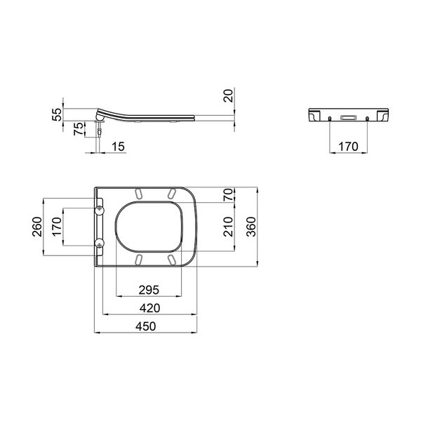 Сиденье для унитаза Qtap (Crow) с микролифтом Slim QT0599SC2170W SD00038756 фото