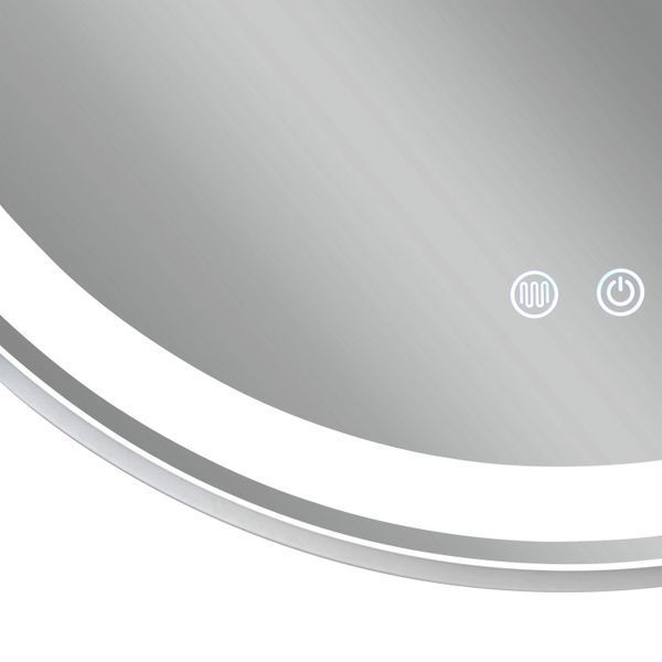 Зеркало Qtap Gemini 800х700 с LED-подсветкой Touch, с антизапотеванием, с диммером, рег. темп. цвета (3000-6500K) QT2578R8071W SD00052318 фото