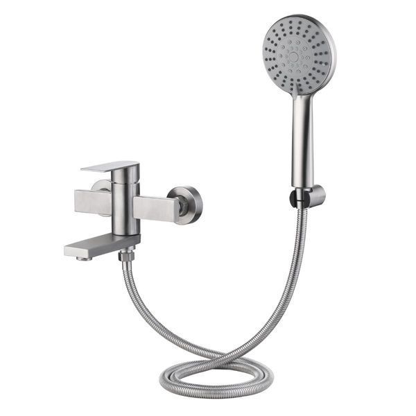 Комплект змішувачів Lidz Nexus Nickel 2 в 1 для ванни та раковини (LDNEX006NKS49186 + LDNEX001FNKS49184) SD310308 фото