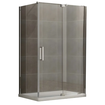 Душова кабіна без піддону Koer SR SC02-100x80x200-TR-01 прозоре скло Easy Clean 8мм, хром (KR5355) KR5355 фото