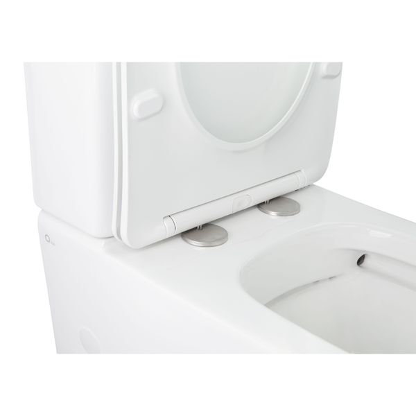 Унітаз-компакт Qtap Stork/Swan безобідковий з сідінням Soft-close QT15222179W SD00036226 фото