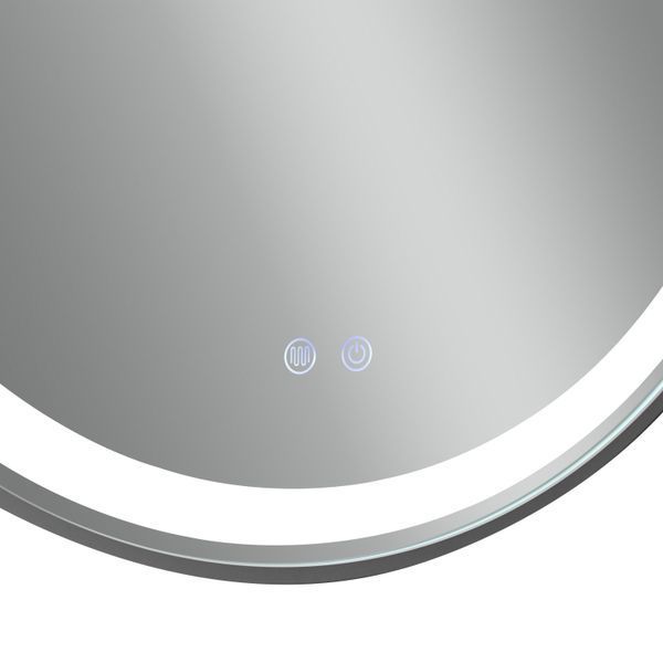 Зеркало Qtap Gemini 800х700 с LED-подсветкой Touch, с антизапотеванием, с диммером, рег. темп. цвета (3000-6500K) QT2578R8072B SD00052319 фото