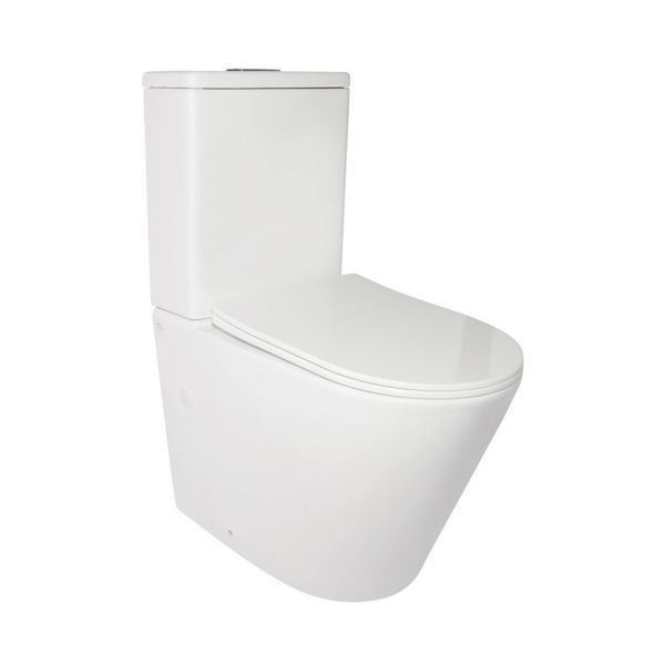 Унітаз-компакт Qtap Stork/Swan безобідковий з сідінням Soft-close QT15222179W SD00036226 фото