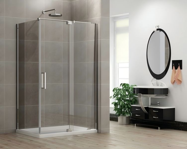 Душова кабіна без піддону Koer SR SC02-100x80x200-TR-01 прозоре скло Easy Clean 8мм, хром (KR5355) KR5355 фото