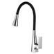 Смеситель для кухни Mixxus Etna 014-T (NUT) Refl.Black (Цвет хром+силиконовый излив черный) (MI8419)