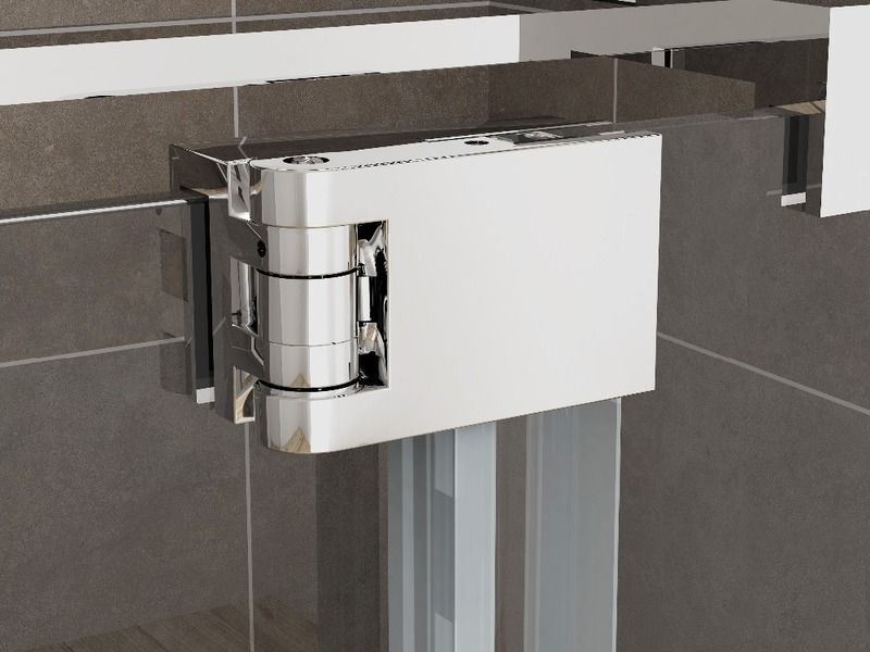 Душова кабіна без піддону Koer SR SC02-100x80x200-TR-01 прозоре скло Easy Clean 8мм, хром (KR5355) KR5355 фото