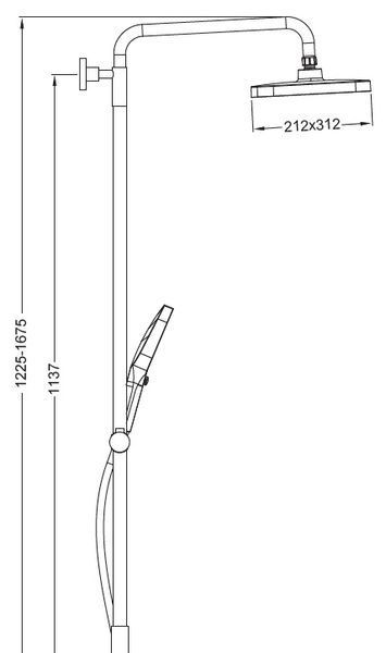Душова колона зі змішувачемKoer KB-56030-01, 3 функції (KR5427) KR5427 фото