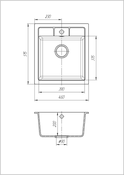 Мийка для кухні зі штучного каменю Solid &ndash; Бриз жовтий BР4 фото