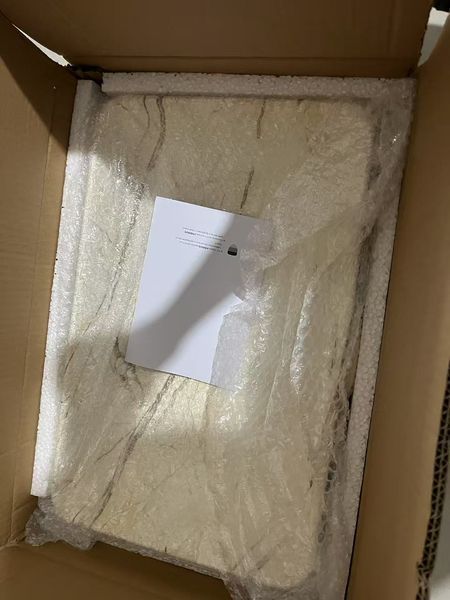 Раковина накладная Mixxus Premium QUADRO-0208 MARBLE 480х315х140mm с переливом (MP6518) MP6518 фото