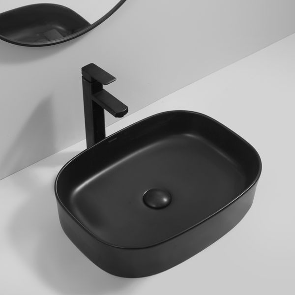 Раковина накладная Mixxus Premium BEVEL-0103 BLACK 510х370х120mm (MP6520) MP6520 фото