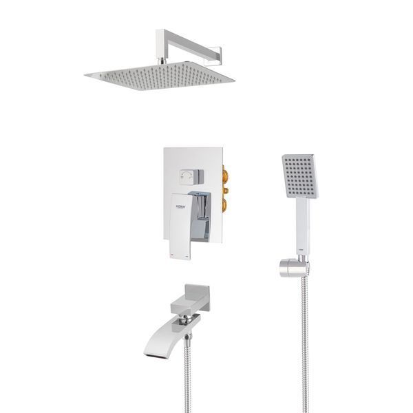 Вбудована душова система із змішувачем Koer KB-66007-01 (Колір хром) (KR3464) KR3464 фото