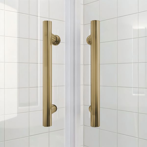 Душова кабіна без піддону Koer SR SC04-90x90x195-TR-12 прозоре скло Easy Clean 5мм Матове золото (KR5681) KR5681 фото
