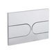 Панель смыва Koer KT-0604-01 240x160x10mm пластиковая, закругленная кнопка (KR5323) KR5323 фото 1