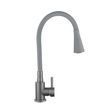 Змішувач для кухні Lidz Aria 015F31 (k35) з гнучким виливом LDARI015F31GGRP49567 Graphite/Grey
