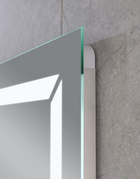 Дзеркало Mixxus LIGHT MR01-80x60 з Led Touch, Anti-fog, димером, регулятором яскравості, годинником (MI5998) MI5998 фото