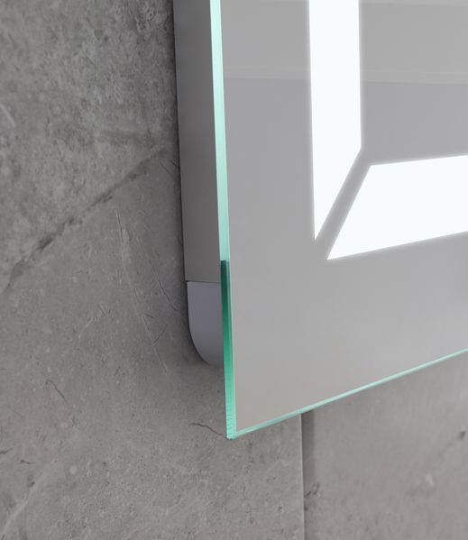 Дзеркало Mixxus LIGHT MR01-80x60 з Led Touch, Anti-fog, димером, регулятором яскравості, годинником (MI5998) MI5998 фото