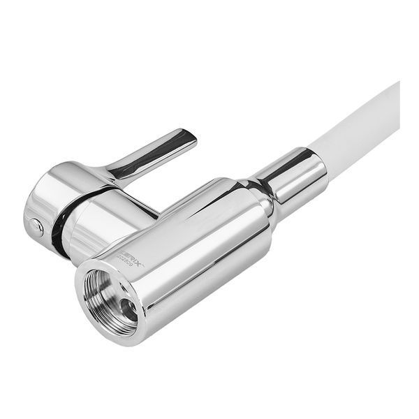 Смеситель для кухни Zerix Rex-011 Chrome Refl.White из нерж. стали (Цвет хром+силик.излив белый) (ZX6129) ZX6129 фото