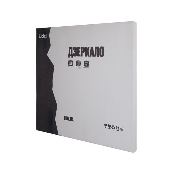 Дзеркало Lidz Kubis (KU1) 700х600 з LED-підсвічуванням Touch, з антизапотіванням, з димером, рег. яскравості LDKU60070049285 SD00055409 фото