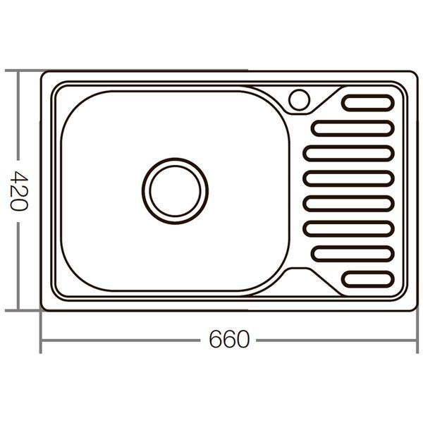 Мийка кухонна ZERIX Z6642-08-180E (satin) (ZX1600) ZX1600 фото