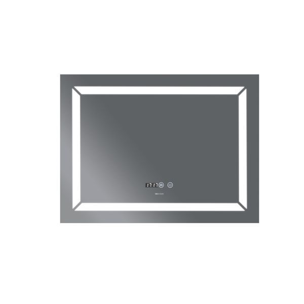 Дзеркало Mixxus LIGHT MR01-80x60 з Led Touch, Anti-fog, димером, регулятором яскравості, годинником (MI5998) MI5998 фото