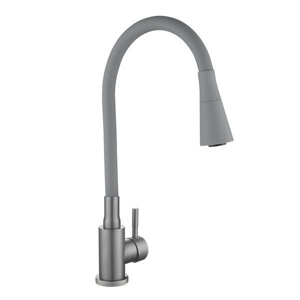 Змішувач для кухні Lidz Aria 015F31 (k35) з гнучким виливом LDARI015F31GGRP49567 Graphite/Grey SD00055691 фото